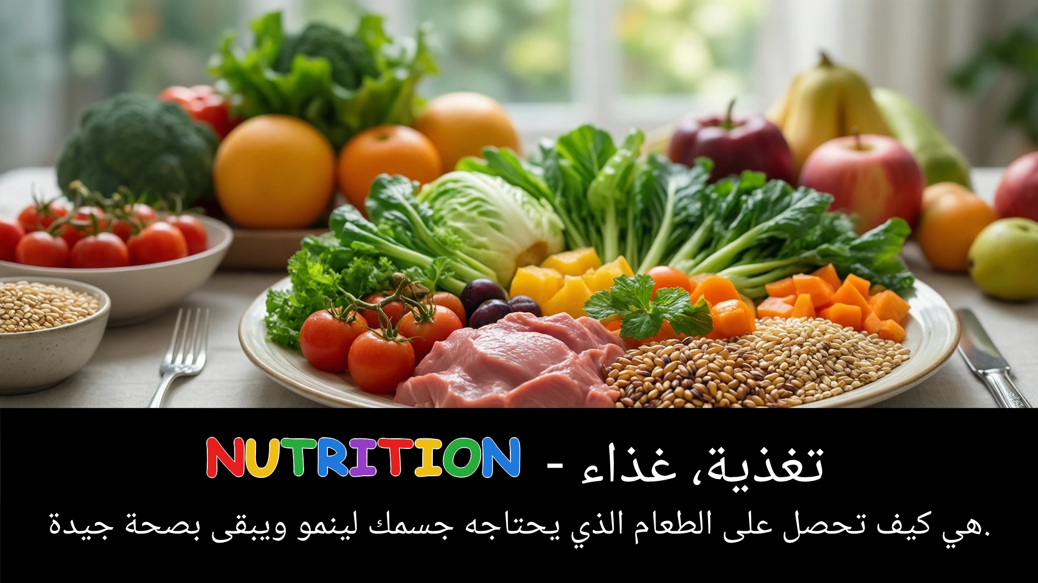Arabic Illustration for nutrition